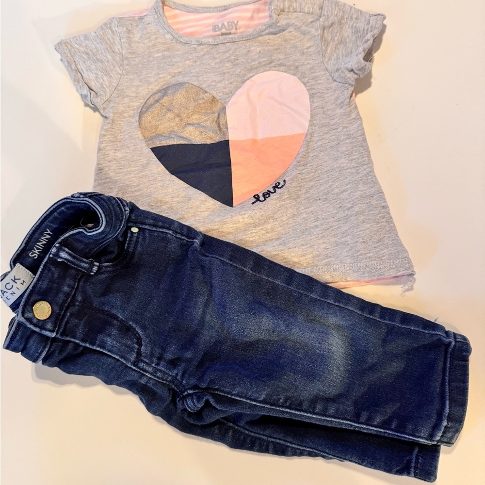 Baby Kids Matching Set - Gray and Blue